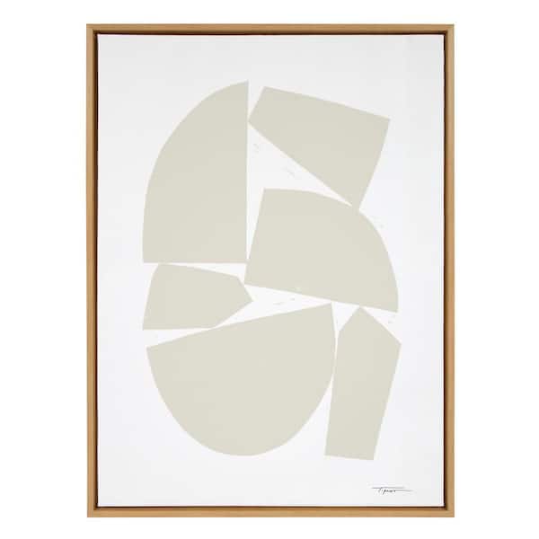 Sylvie "Constructed I Neutral in. by Statement Goods Abstract Framed Art Print 38 in. x 28 in.