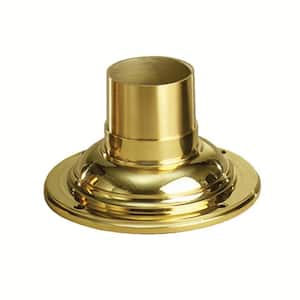 7 in. x 3.5 in. Polished Brass Aluminum Outdoor Pedestal Mount (1-Pack)