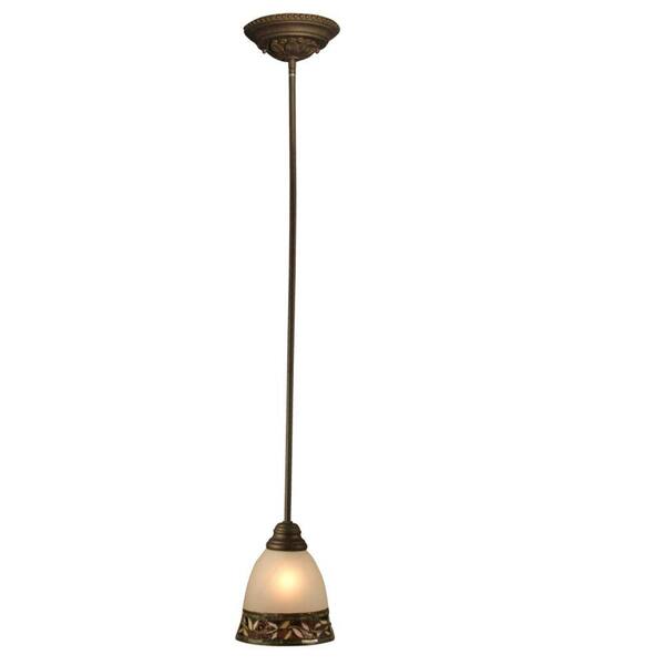 Dale Tiffany Vine 1-Light Antique Bronze Hanging Mini Pendant Lamp