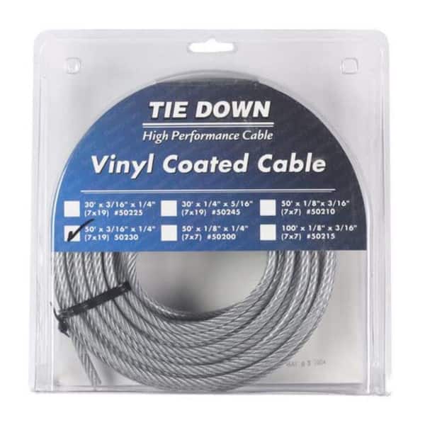 50 ft. 3/16 in. ID x 1/4 in. OD Galvanized Cable Roof Safety Tool
