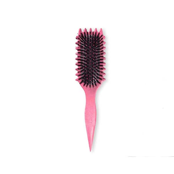 Aoibox 1-Piece Curl Defining Styling Boar Bristle Hair Brush for Detangling, Combing and Shaping Hair, Pink