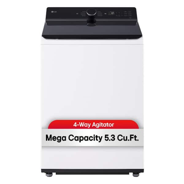 5.3 cu. ft. SMART Top Load Washer in Alpine White with Agitator, Easy Unload and TurboWash3D Technology