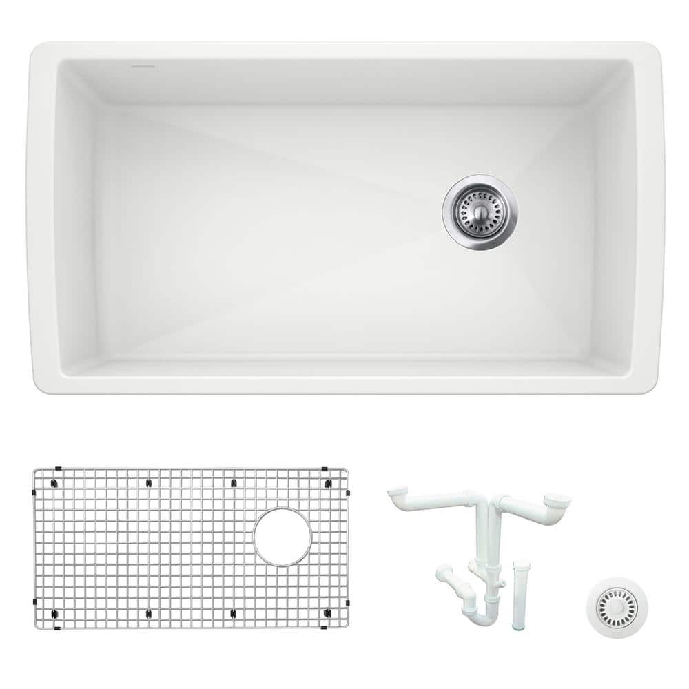 Blanco Diamond SILGRANIT 33.5 L x 18.5 W Super Single Undermount Kitchen  Sink & Reviews
