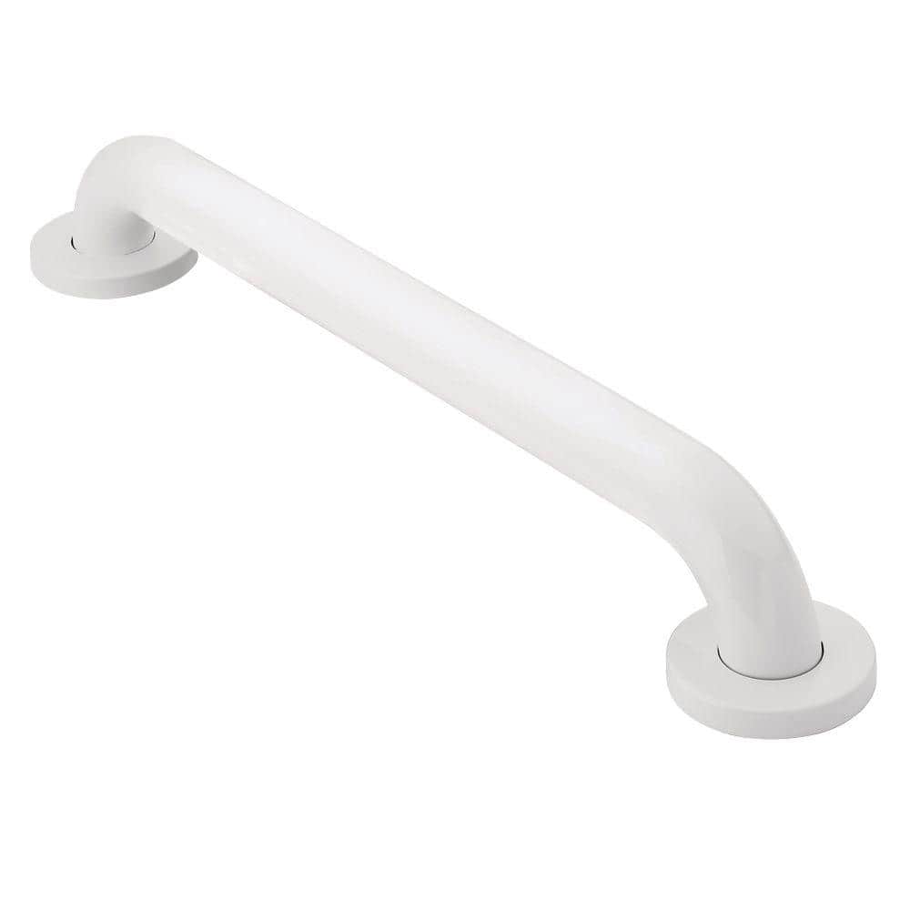 MOEN Home Care 18 in. x 1-1/4 in. Concealed Screw Grab Bar with SecureMount in White -  R8718W