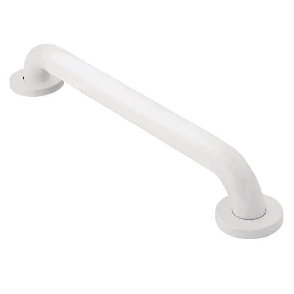 MOEN Home Care 18 in. x 1-1/4 in. Concealed Screw Grab Bar with SecureMount in White