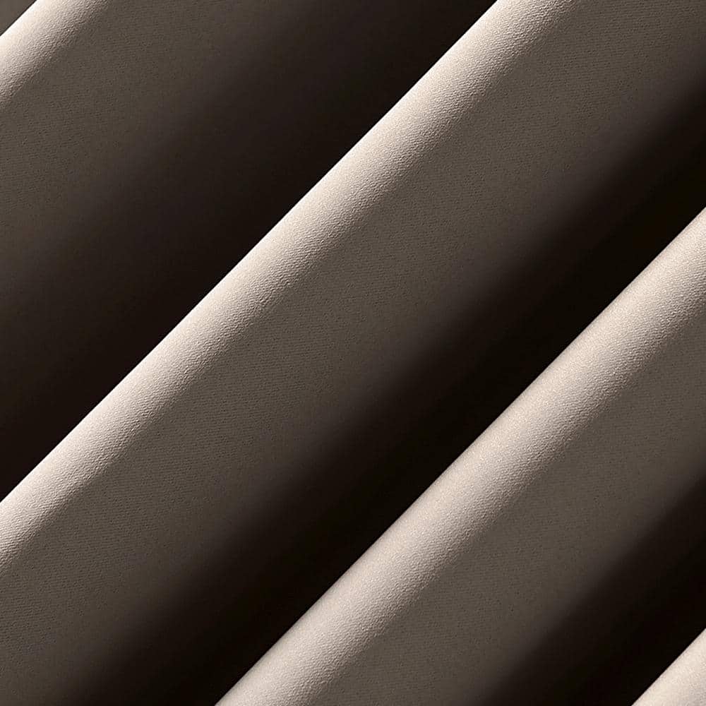 Taupe Blackout Rod Pocket Polyester Curtain Panel 52" x 63"