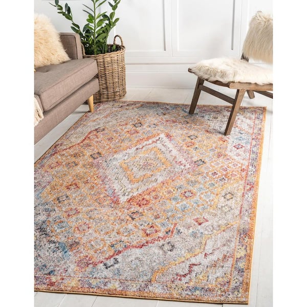 Brighton Dumbo Orange 5 ft. 3 in. x 7 ft. 9 in. Area Rug