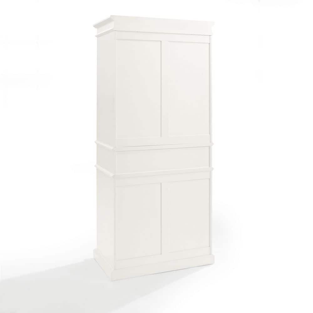 Parsons Classic White Transitional Pantry with Adjustable Shelves