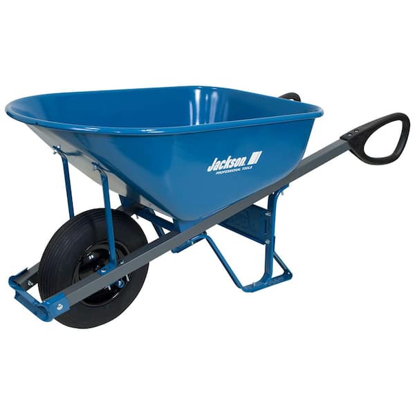 Jackson 6 cu. ft. Seamless Steel Wheelbarrow with Total Control Handles