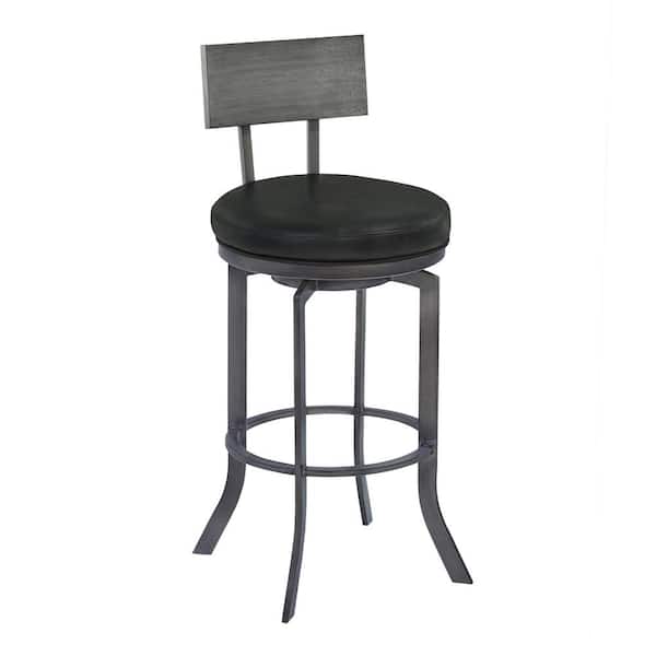 Armen Living Ojai 26 in. Black Bar Stool
