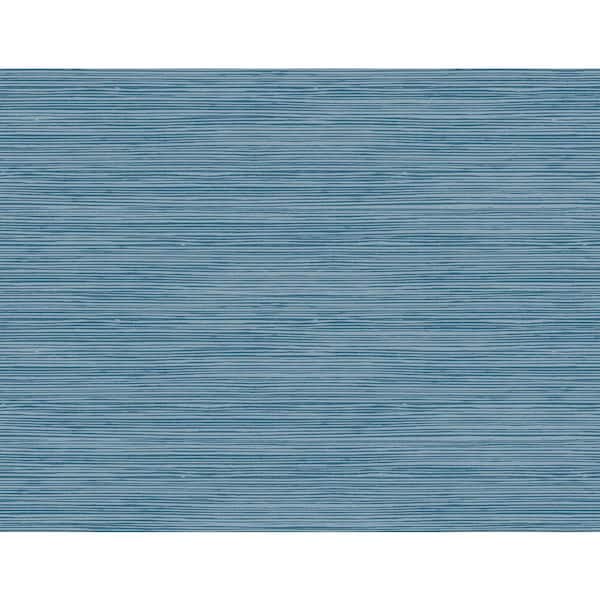 Seabrook Designs Jamaica Navy and Steel Blue Faux Grasscloth Wallpaper