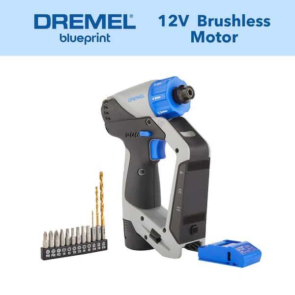 Blueprint 12V Cordless 1/4 in. Drill/Driver with Integrated Stud Finder and Detachable Laser Level