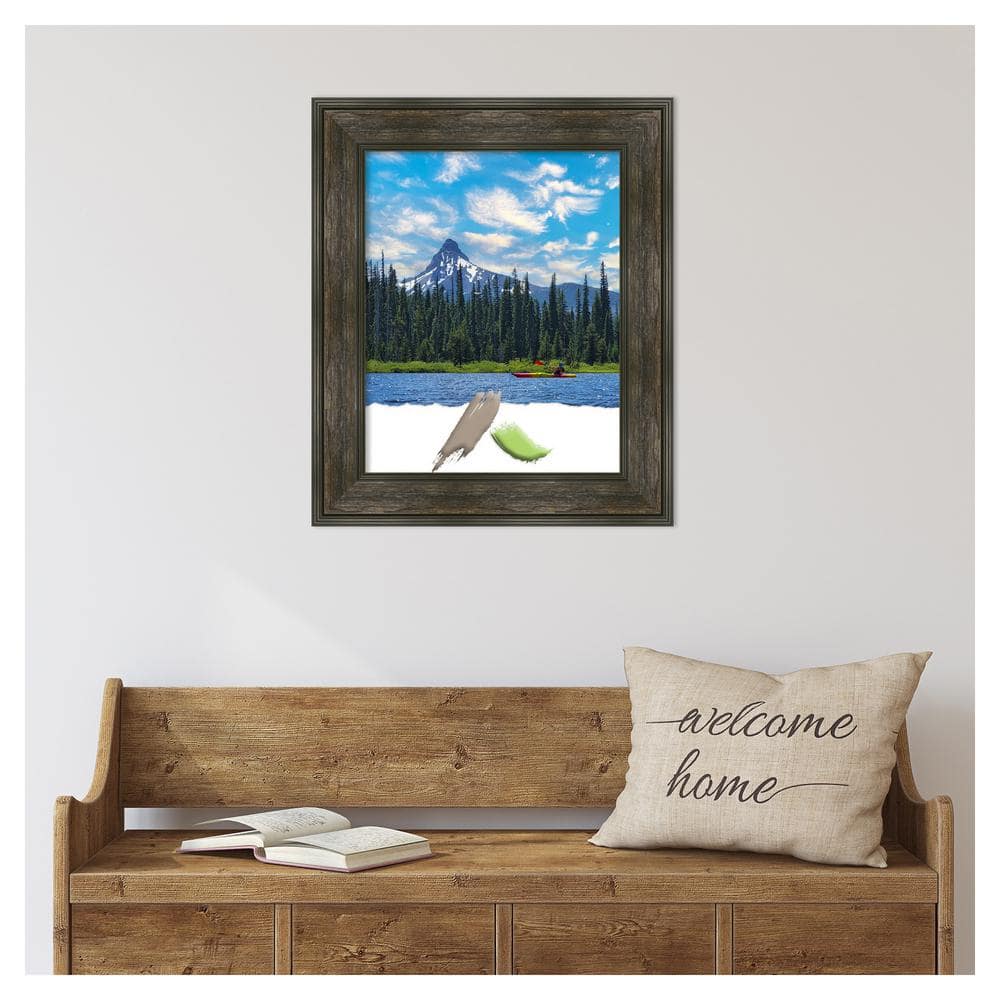 Distressed Black and Bronze 16x20 Plastic Wall Frame