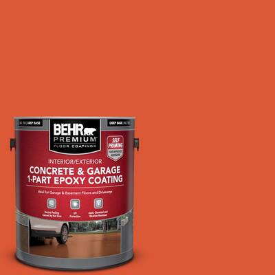 1 gal. #P190-7 Inferno Self-Priming 1-Part Epoxy Satin Interior/Exterior Concrete and Garage Floor Paint