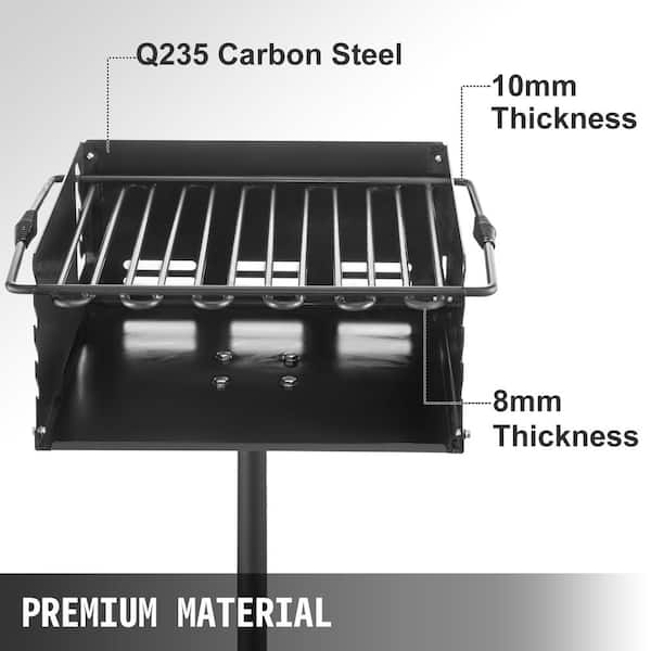 VEVOR 14 x 32 Carbon Steel Griddle with 2 Handles & Extra Drain Hole 