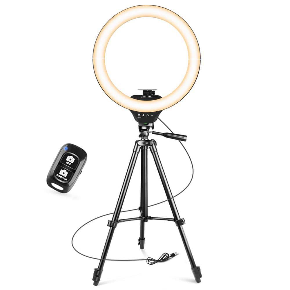 14 in. Ring Light with 50 in. Extendable Tripod Stand LED Circle Lights wit
