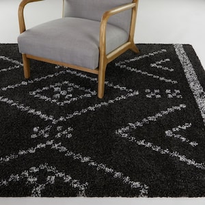 Culver Charcoal/Cream 8 ft. x 10 ft. Geometric Area Rug