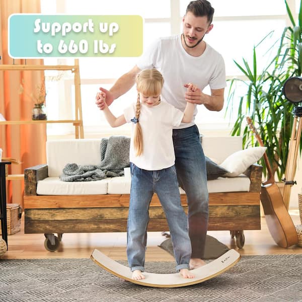 Balance Board, Rocker Board Physical Therapy,Balance Boards for Adults,  Wooble Board Wooden Balance Board for Physical Therapy