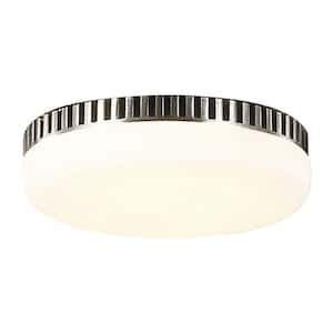 Integrated LED Polished Nickel Ceiling Fan Light Kit