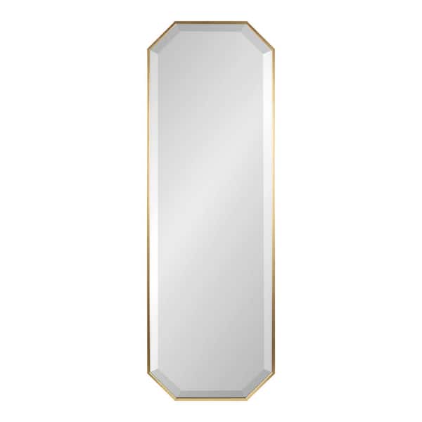 Rhodes 48 in. x 16 in. Classic Octagon Framed Gold Wall Accent Mirror