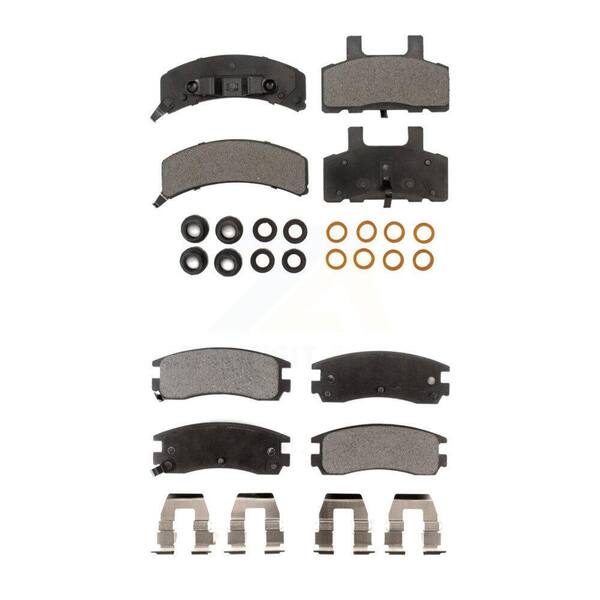 TEC Front Rear Ceramic Brake Pads Kit For 1999 Cadillac DeVille Drum rear brakes KTC-100322