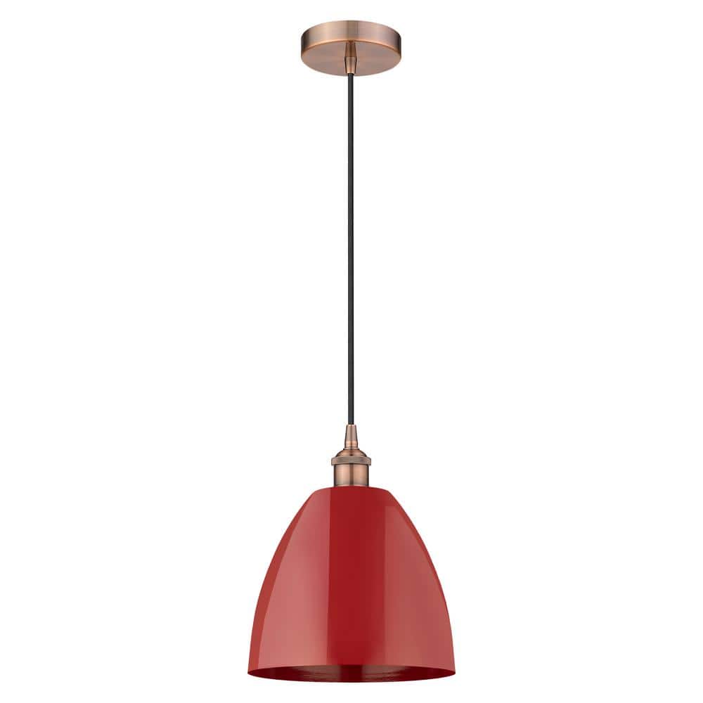 Plymouth Dome 100-Watt 1-Light Antique Copper Standard Mini Pendant Light with Metal Shade price history on PriceWatchPro