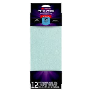Pro Grade Precision 4 3/16 in. x 11 1/4 in. 120 Grit Drywall Sanding Sheets (12-Pack)