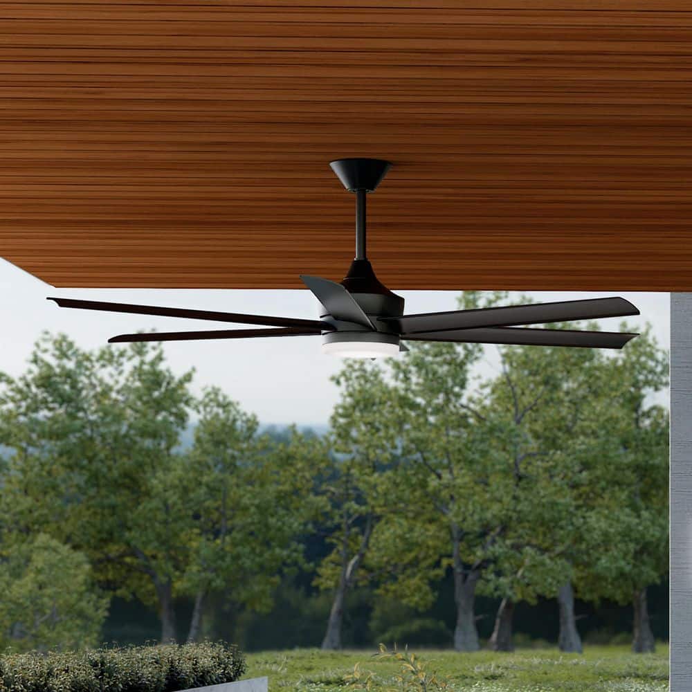 Solen 6 Blade 65 inch Ceiling Fan in Matte Black with Matte Black Blades price history on PriceWatchPro