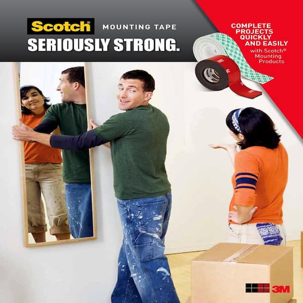 New Scotch 48'' Extremely Strong 1" Wide Tape Holds Up To 20.LB 414-48 Black 