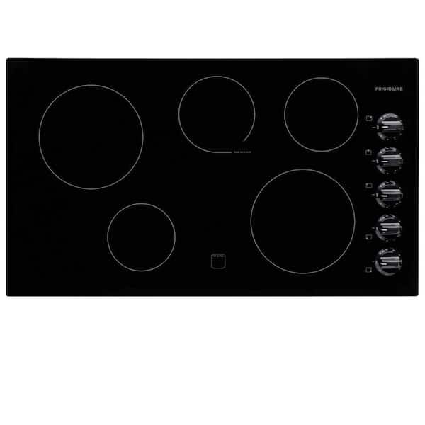 Frigidaire 36 in. Radiant Electric Cooktop in Black with 5 Elements including a Keep Warm Zone