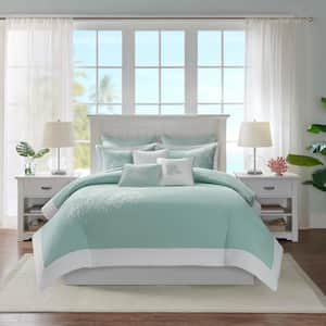 Coastline Aqua Cotton Euro Sham