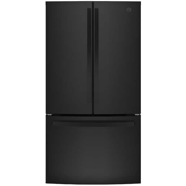 GE 27 cu. ft. French Door Refrigerator in Black with Internal Dispenser, ENERGY STAR