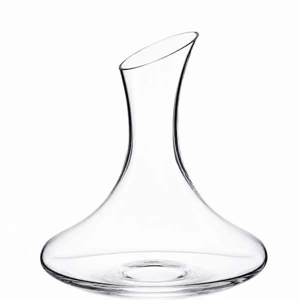 Large 64 oz. Elegant Red Wine Carafe Hand Blown Lead-Free Crystal Glass Decanter with High Transparency