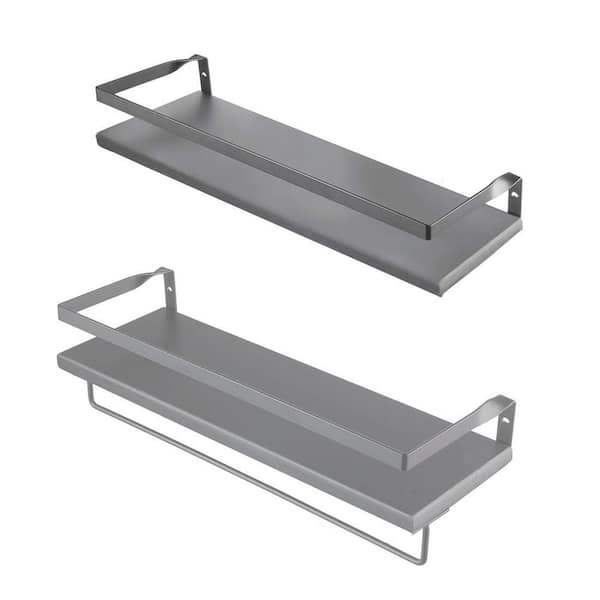 LOKO 2-Tier Bathroom Towel Rack with Shelf, Industrial Over The