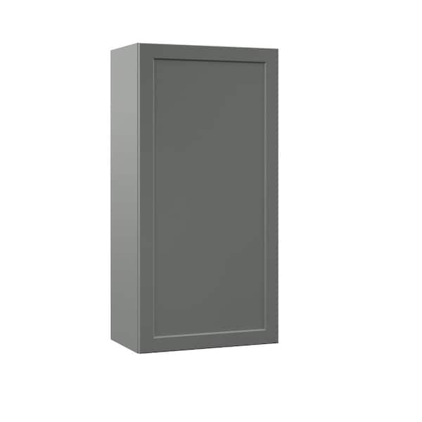Hampton Bay Designer Series Melvern Storm Gray Shaker Assembled Wall Kitchen Cabinet (21 in. x 42 in. x 12 in.)