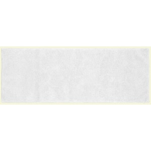 Queen Cotton White 22 in. x 60 in. Washable Bathroom Accent Rug