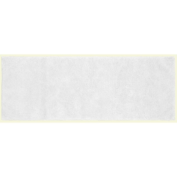 Garland Rug Queen Cotton White 22 in. x 60 in. Washable Bathroom Accent Rug
