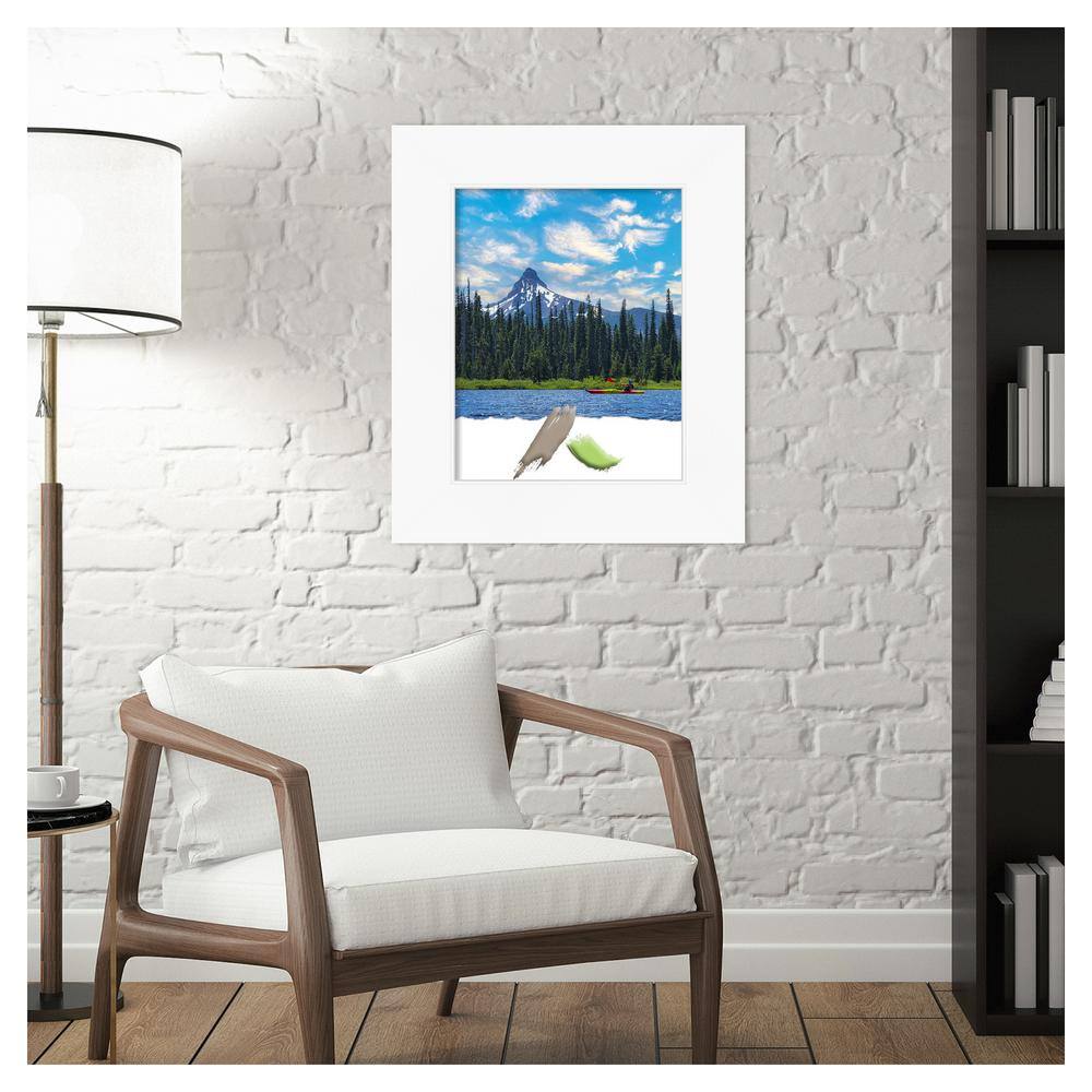 Classic 11x14 Matte White Plastic Wall Picture Frame