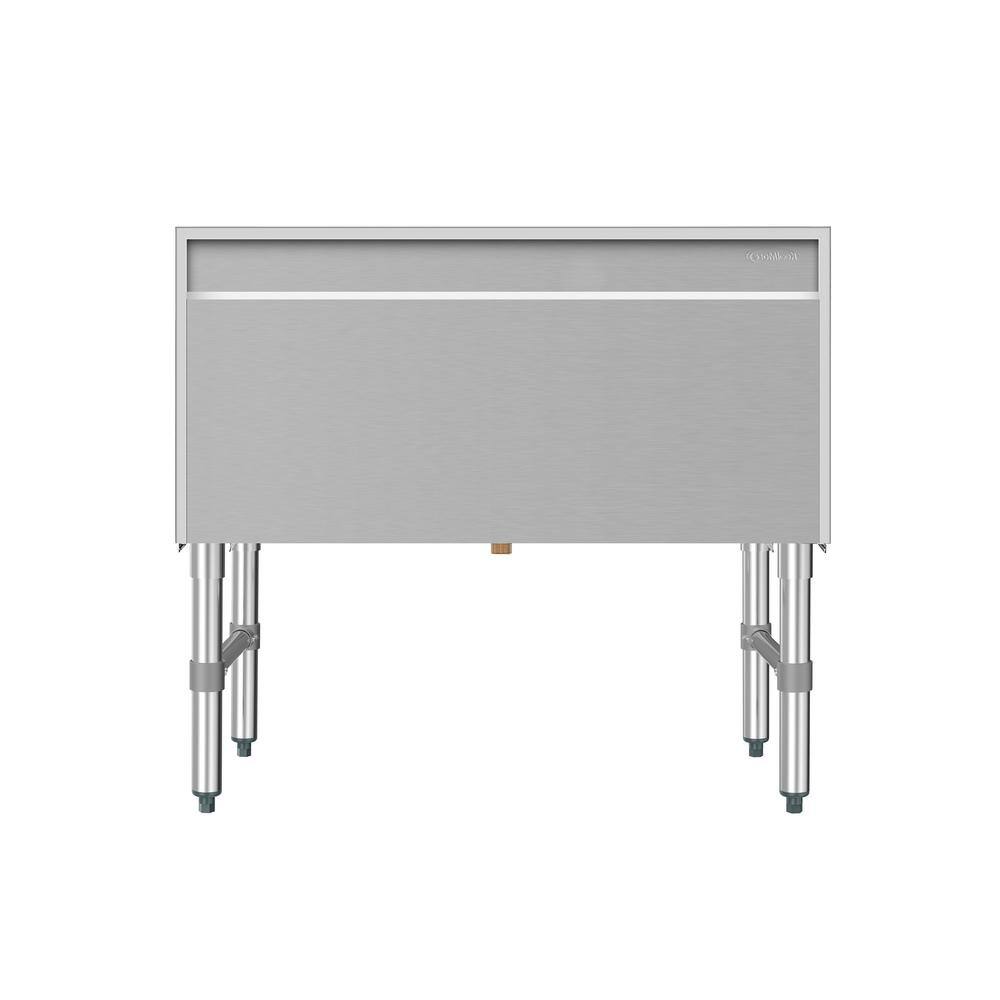 36" Stainless Steel Commercial Underbar Ice Bin with Sliding Lid