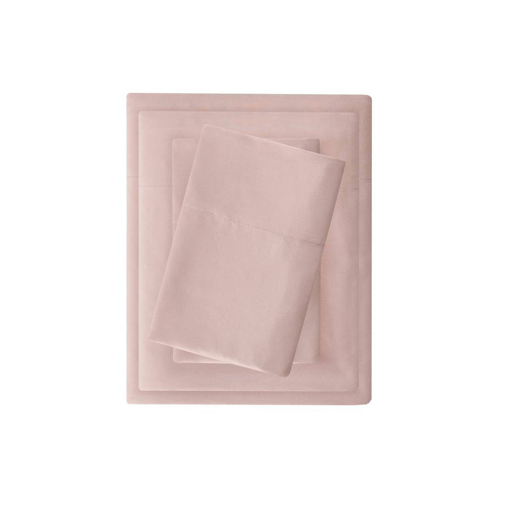 Blush Twin Deep Pocket Microfiber Sheet Set