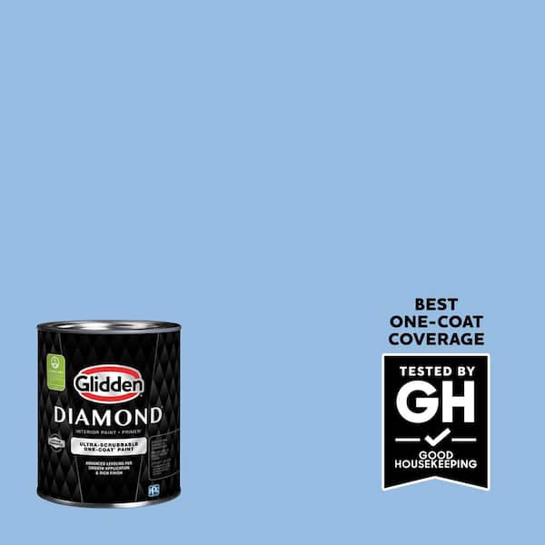 Glidden Diamond 1 qt. Viva La Bleu PPG1242-3 Satin Interior Paint with Primer