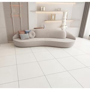 Melange Italian Porcelain Floor and Wall Tile 24"x 24" White-Bulk Value (80 Sq. Ft.)