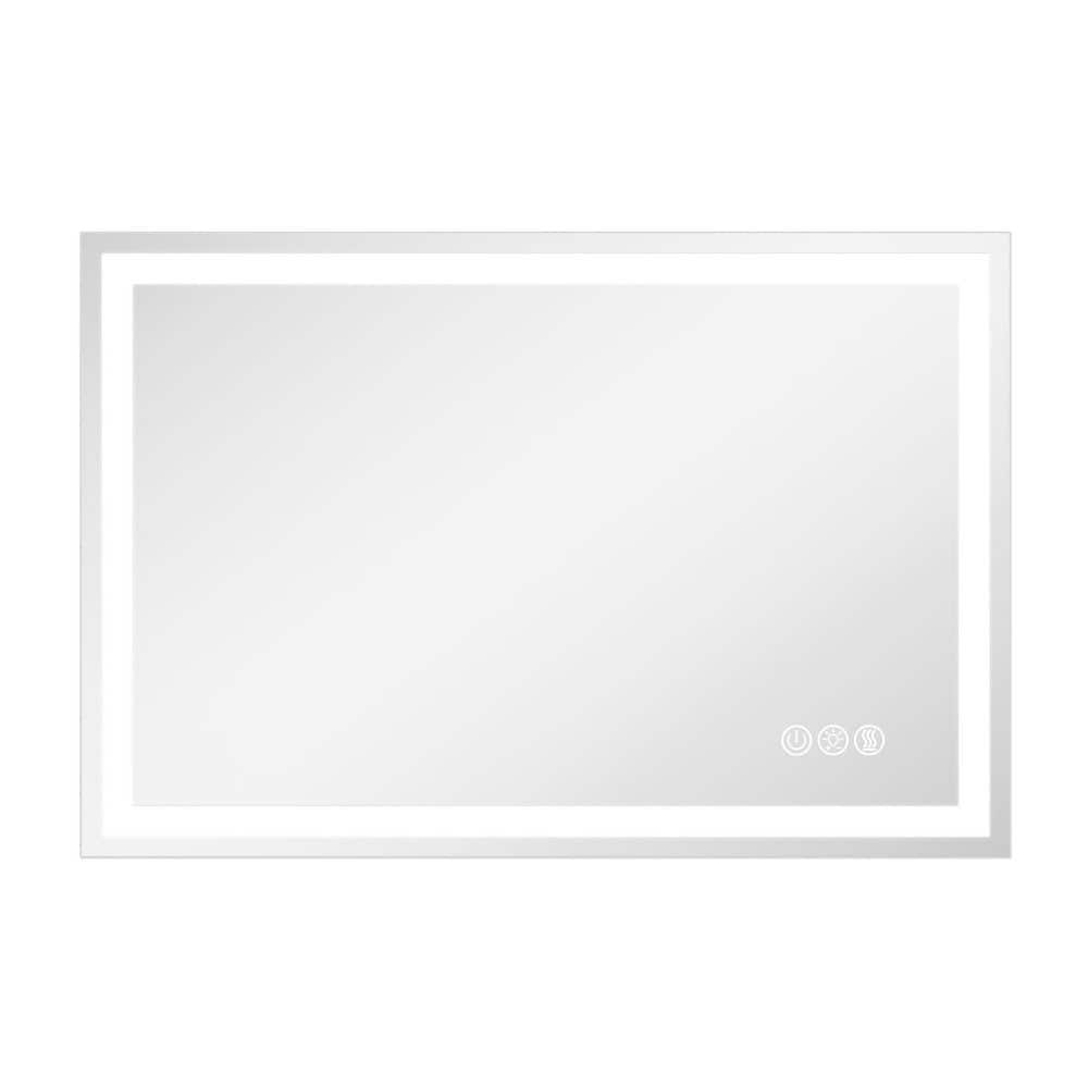 36 in. W x 24 in. H Rectangular Frameless LED Wall Bathroom Vanity Mirror, Tempered Glass price history on PriceWatchPro