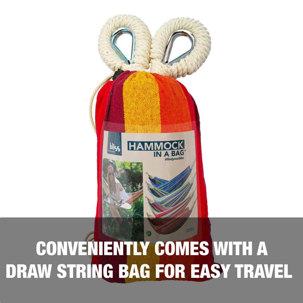 Tequila Sunrise Striped Brazilian Hammock with Hanging Hardware