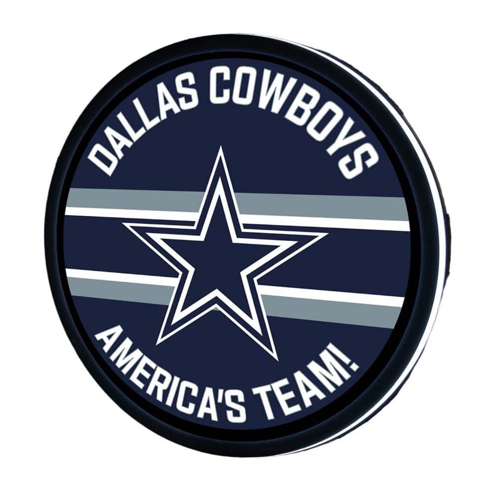 Evergreen Dallas Cowboys 15 in. Round Plugin LED Lighted Sign 8LED3808MRF The Home Depot