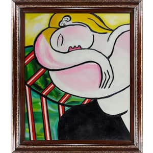 "Picasso by Nora, Out Cold with Heritage Cherry" by Nora Shepley Framed Abstract Wall Art Oil Painting 26 in. x 30 in.
