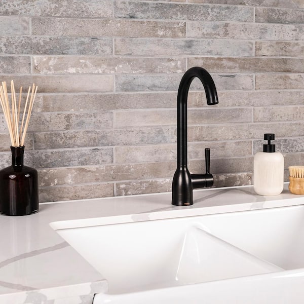 Capella Taupe Brick 2 in. x 18 in. Matte Porcelain Floor and Wall Tile (8 sq. ft./Case)