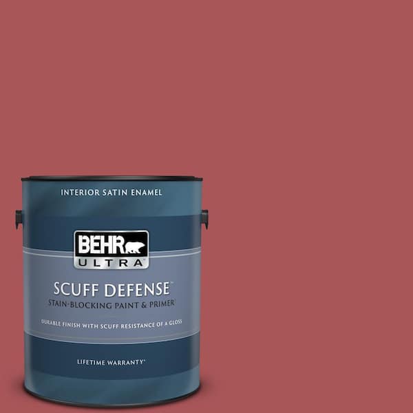 BEHR ULTRA 1 gal. #M150-6 Lingonberry Punch Extra Durable Satin Enamel Interior Paint & Primer