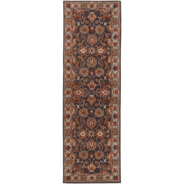 John Charcoal Gray 3 ft. x 12 ft. Runner