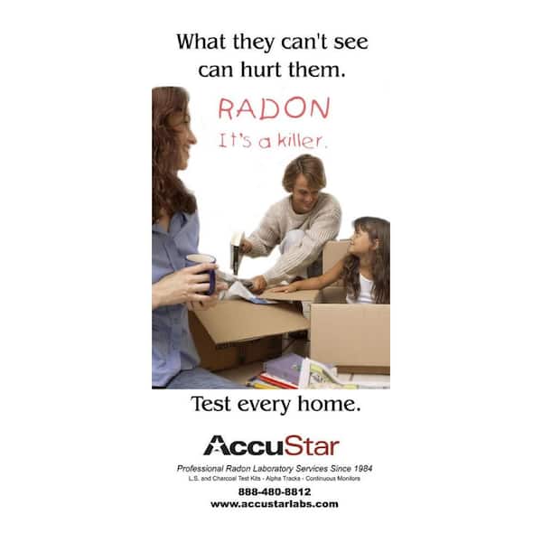 NEW Simple Accustar STORE HOME  SHORT TERM RADON GAS TEST KIT 48-96 Hour Test 